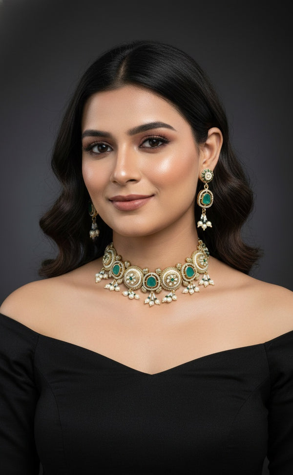 Tara Chokar Necklace (Green)