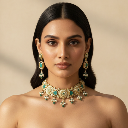 Tara Chokar Necklace (Green)